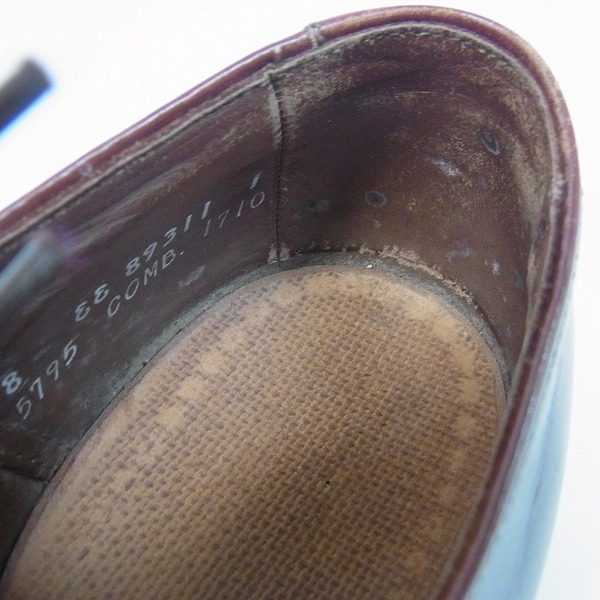 実際に弊社で買取させて頂いたAllen Edmonds/アレンエドモンズ キャップトゥ 内羽根 レザーシューズ 8EEの画像 4枚目