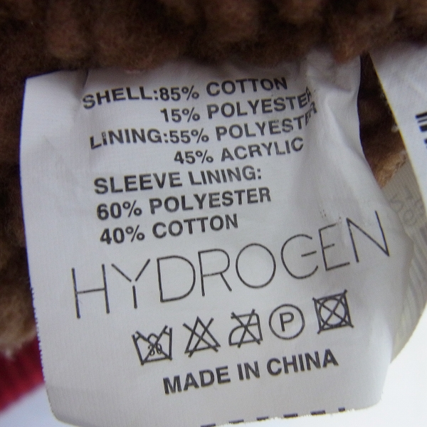 実際に弊社で買取させて頂いたHYDROGEN/ハイドロゲン ボア パッチ パーカー/Sの画像 3枚目