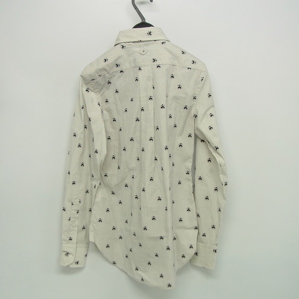 実際に弊社で買取させて頂いたBlack Fleece By Brooks Brothers ストライプ×ロゴ刺繍 ボタンダウンシャツ BB0の画像 1枚目