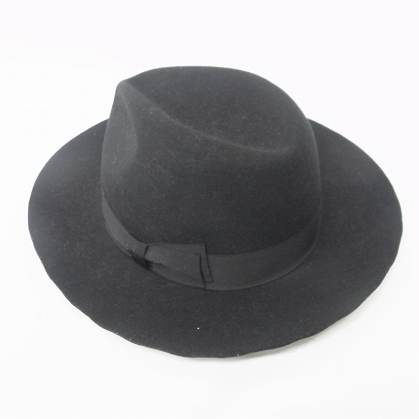 実際に弊社で買取させて頂いたCA4LA/カシラ KNOX/ノックス ウール 100% 中折ハット ブラックの画像 1枚目