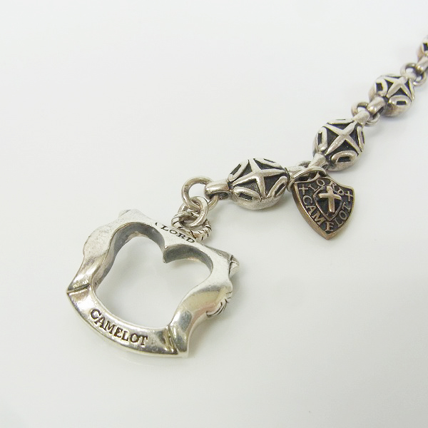 実際に弊社で買取させて頂いたLord Camelot/ロードキャメロット クロス デザインブレスレット w/ガーネットの画像 1枚目