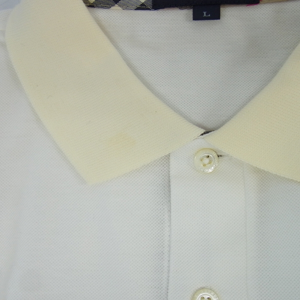 実際に弊社で買取させて頂いた【未使用】BURBERRY LONDON/バーバリーロンドン ゴルフウェア 半袖ポロシャツ L 2点セットの画像 4枚目