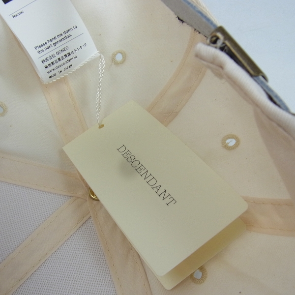 実際に弊社で買取させて頂いたDESCENDANT/ディセンダント ブランドロゴ刺繍 キャップの画像 6枚目