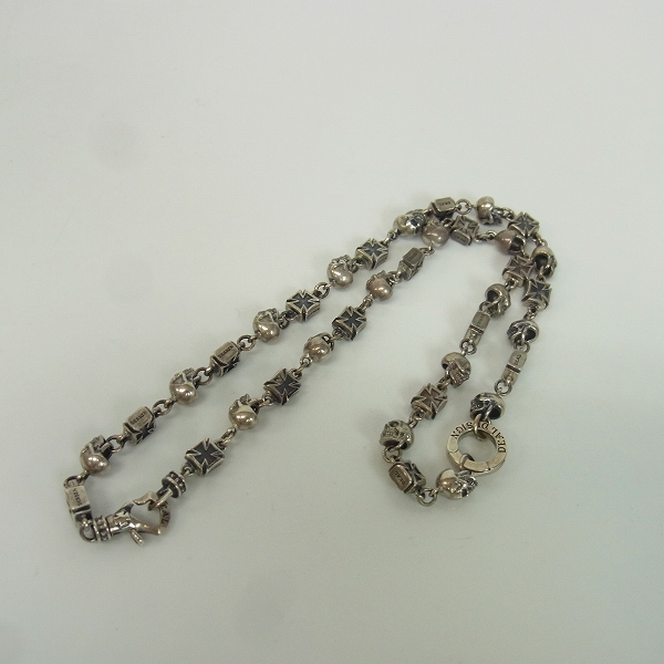 実際に弊社で買取させて頂いたDEAL DESIGN/ディールデザイン スカルズ＆クロス チェーン 45cm