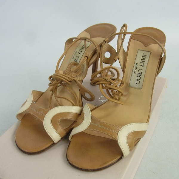 実際に弊社で買取させて頂いたJIMMY CHOO/ジミーチュウ レースアップオープントゥパンプス/37.5