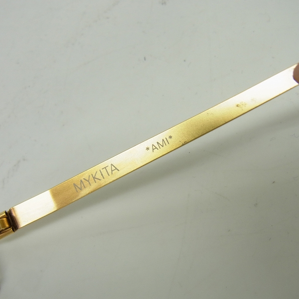 実際に弊社で買取させて頂いたMYKITA/マイキータ 度入り メガネフレーム AMI マットゴールド　の画像 3枚目