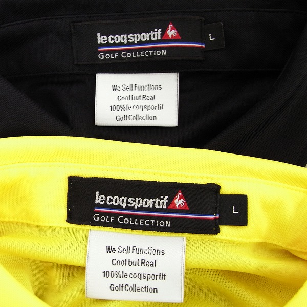 実際に弊社で買取させて頂いたle coq sportif/ルコックスポルティフ ゴルフウェア 半袖 ロゴ刺繍 ポロシャツ 2点セット/Lの画像 2枚目