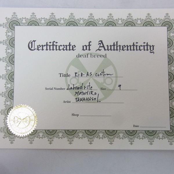 実際に弊社で買取させて頂いた【ワンメイクカスタム】deaf breed/デフブリード casta/カスタ R-8-AS リング ラブラドライト/9号の画像 6枚目