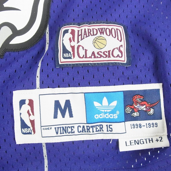 実際に弊社で買取させて頂いたadidas/アディダス NBA トロント ラプターズ 98/99 ヴィンス・カーター #15 ユニフォーム/Mの画像 4枚目