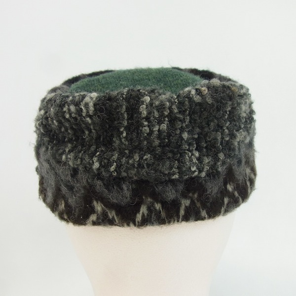 実際に弊社で買取させて頂いたFRAPBOIS/フラボア ツイード ボア ニットキャップ/Ｆの画像 3枚目