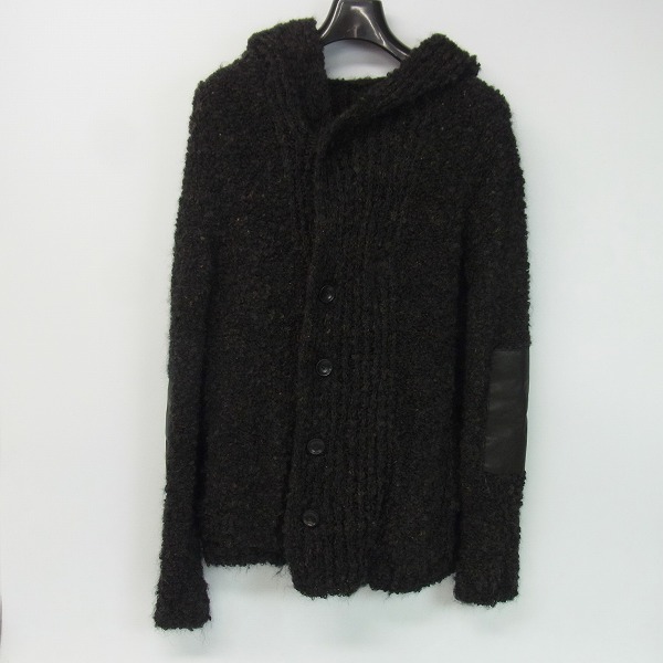 BACKLASH バックラッシュ ニットカーディガン ガウン アルパカ レザー  