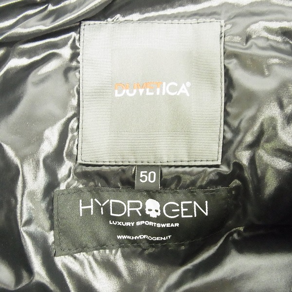 実際に弊社で買取させて頂いた【未使用】HYDROGEN×DUVETICA/ハイドロゲン×デュベティカ   ブラックカモ ダウンベスト 21D002/50の画像 3枚目