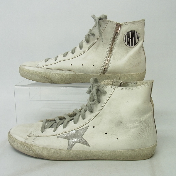 実際に弊社で買取させて頂いたGOLDEN GOOSE/ゴールデングース FRANCY/フランシー サイドジップ ハイカットスニーカー/44の画像 3枚目