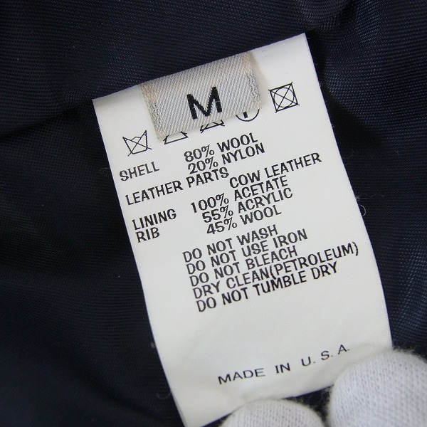 実際に弊社で買取させて頂いたGOLDEN BEAR/ゴールデンベア×HIGH STANDARD/ハイスタンダード ハリラン別注/袖レザースタジャン/Mの画像 3枚目