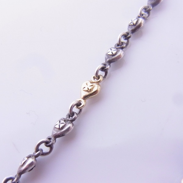 実際に弊社で買取させて頂いたLoree Rodkin/ローリーロドキン タイニーハートクロス チェーンネックレス SV925×K18YG/L216-700の画像 1枚目