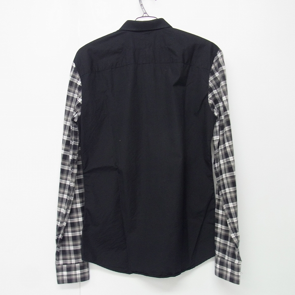 実際に弊社で買取させて頂いたGIVENCHY/ジバンシー チェック 切替 長袖シャツ 38の画像 1枚目