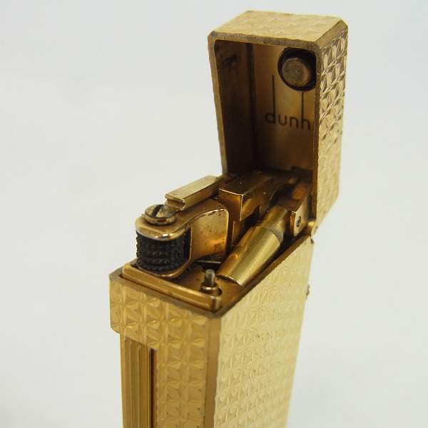 実際に弊社で買取させて頂いたDUNHILL/ダンヒル ROLLA ガスライター スリム/五面カット ゴールドの画像 3枚目