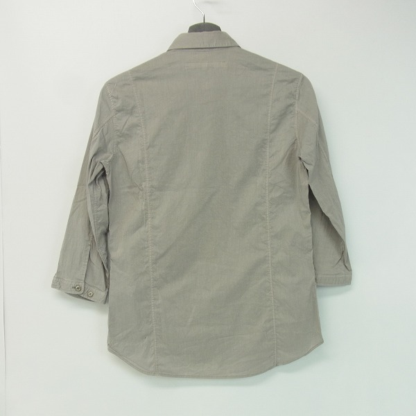 実際に弊社で買取させて頂いたFACTOTUM/ファクトタム 製品染め コットンシルク 7分袖シャツ 01060618/44の画像 1枚目