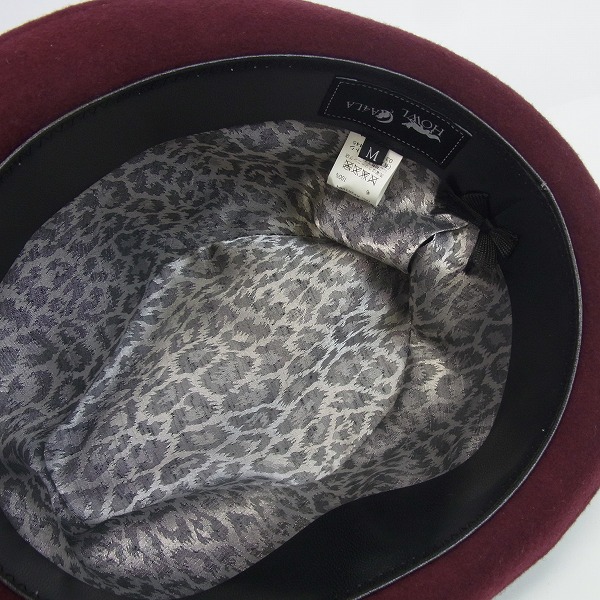 実際に弊社で買取させて頂いたCA4LA/カシラ×HOWL コラボ メルトンウール 中折ハット Mの画像 4枚目