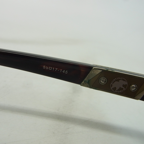 実際に弊社で買取させて頂いたHUNTING WORLD/ハンティングワールド スクエアメガネフレーム べっ甲柄 HTW-006/145の画像 4枚目