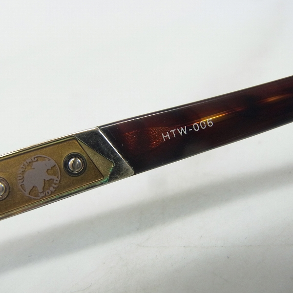 実際に弊社で買取させて頂いたHUNTING WORLD/ハンティングワールド スクエアメガネフレーム べっ甲柄 HTW-006/145の画像 3枚目