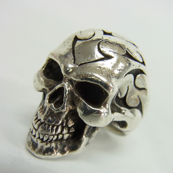 実際に弊社で買取させて頂いたCRAZY PIG/クレイジーピッグ トライバルスカルリング/18号