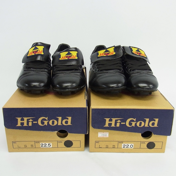 実際に弊社で買取させて頂いた【未使用】HI-GOLD/ハイゴールド LSS 野球/少年用 ポイントスパイクシューズ 22/22.5 /2点セット