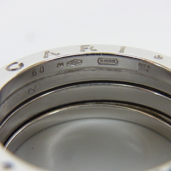 実際に弊社で買取させて頂いたBVLGARI/ブルガリ B-ZERO1/ビーゼロワン K18WG AN191024 3バンドリング 19号/60の画像 2枚目