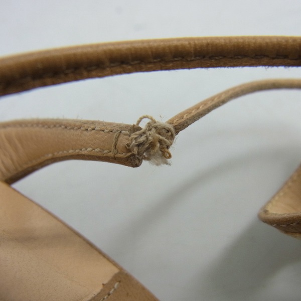 実際に弊社で買取させて頂いたJIMMY CHOO/ジミーチュウ レースアップオープントゥパンプス/37.5の画像 7枚目