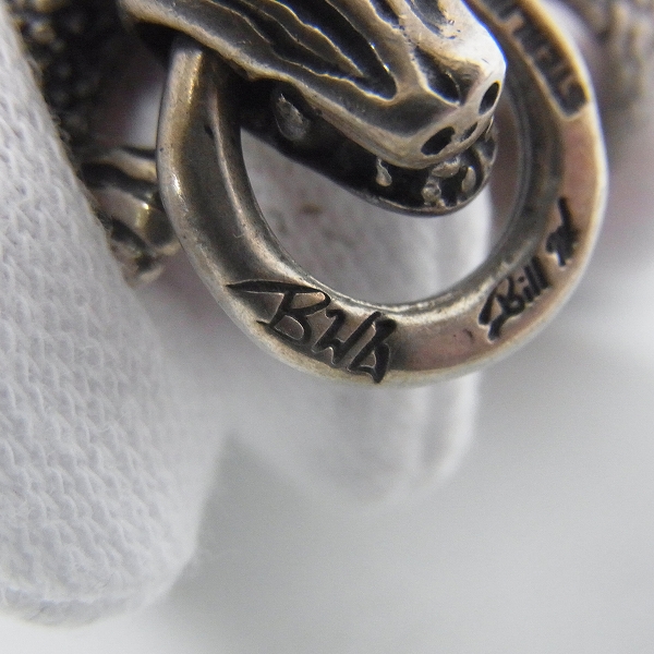 【美品】BWL ビルウォールレザー ラージアリゲーターリング 18K US6号 美品】BWL ビルウォールレザー ラージアリゲーターリング 18K US6号