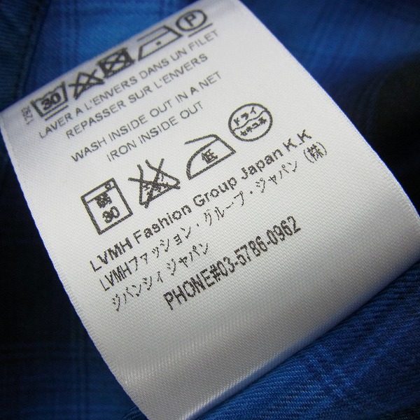 実際に弊社で買取させて頂いたGIVENCHY/ジバンシー 17AW スターパッチ チェックシャツ 17F 6010 335 410/38の画像 4枚目