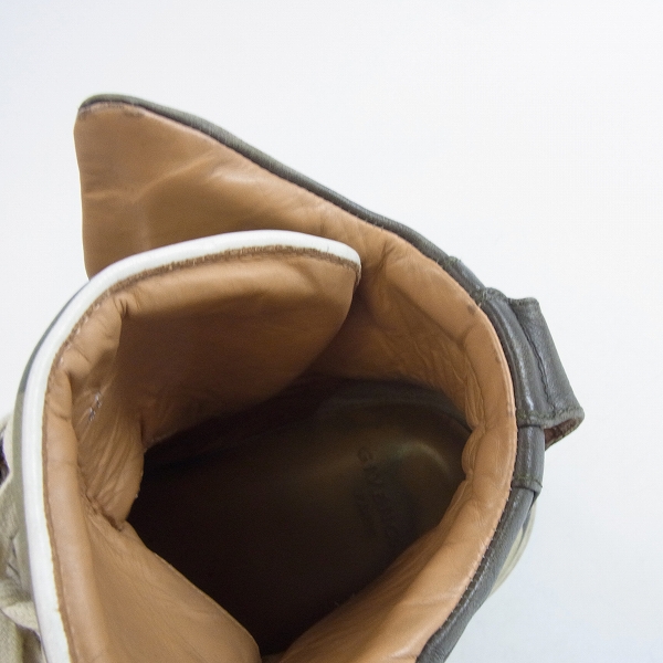 実際に弊社で買取させて頂いたGIVENCHY/ジバンシィ 迷彩/カモフラ柄 レザーハイカットスニーカー/40の画像 4枚目