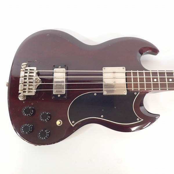 実際に弊社で買取させて頂いた★【型式詳細不明/難有】GRECO/グレコ 1985年製 SGタイプ エレキベース O切ロゴ ソフトケース付きの画像 4枚目