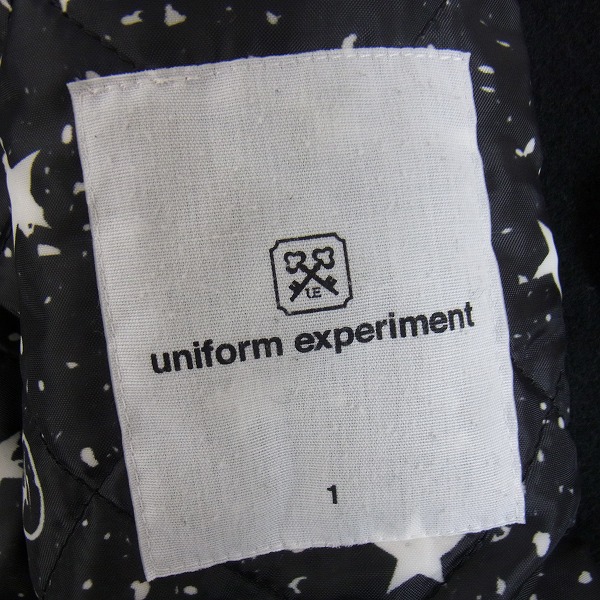 実際に弊社で買取させて頂いたuniform experiment/ユニフォームエクスペリメント 16AW メルトンPコート UE-167005/1の画像 2枚目