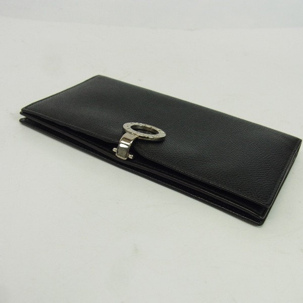 実際に弊社で買取させて頂いたBVLGARI/ブルガリ ロゴクリップ付きロングウォレット/長財布 グレインレザーの画像 3枚目