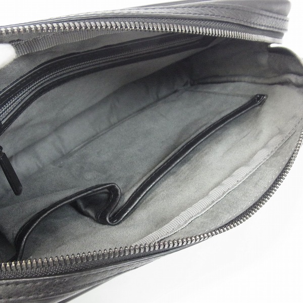 実際に弊社で買取させて頂いたdunhill/ダンヒル ウィンザー セカンドバッグ ブラック PVC/レザー クラッチバッグの画像 4枚目