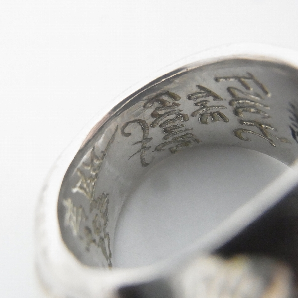 実際に弊社で買取させて頂いたTRAVIS WALKER/トラヴィスワーカー チョンプス スカルリングw/18Kサダー ストーンアイズ カスタム 20号の画像 6枚目