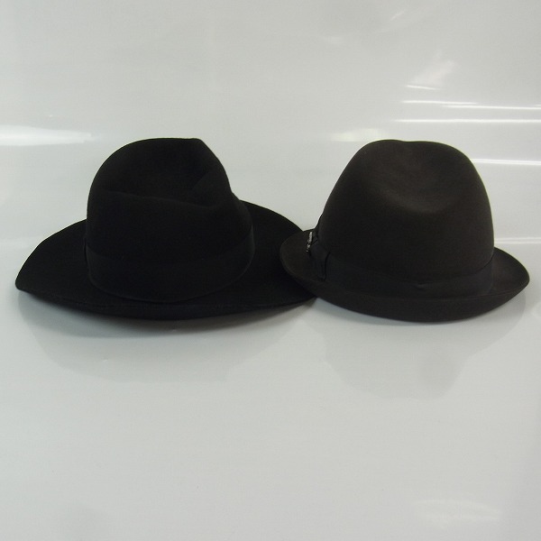 実際に弊社で買取させて頂いたLITHIUM HOMME/リチウムオム/PHILIP TREACY/フィリップ トレイシー ハット 60/L 2点セットの画像 2枚目