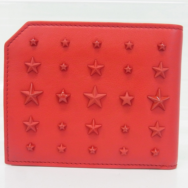 実際に弊社で買取させて頂いたJIMMY CHOO/ジミーチュウ ALBANY/アルバニー スタースタッズ 2つ折り財布/ウォレットの画像 1枚目