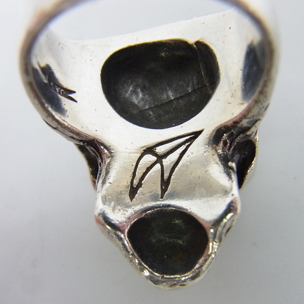 実際に弊社で買取させて頂いたCRAZY PIG/クレイジーピッグ トライバルスカルリング/18号の画像 4枚目