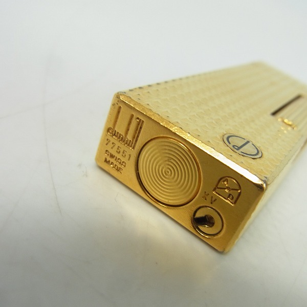 実際に弊社で買取させて頂いたDUNHILL/ダンヒル ROLLA ガスライター スリム/五面カット ゴールドの画像 2枚目