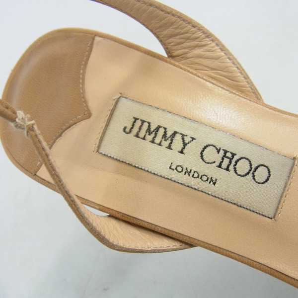 実際に弊社で買取させて頂いたJIMMY CHOO/ジミーチュウ レースアップオープントゥパンプス/37.5の画像 4枚目