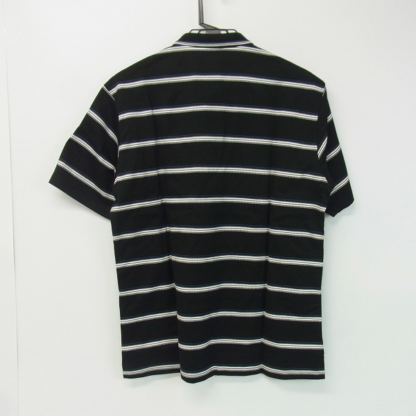 実際に弊社で買取させて頂いた【未使用】BURBERRY LONDON/バーバリーロンドン ゴルフウェア 半袖ポロシャツ ボーダー柄 ブラック L の画像 1枚目