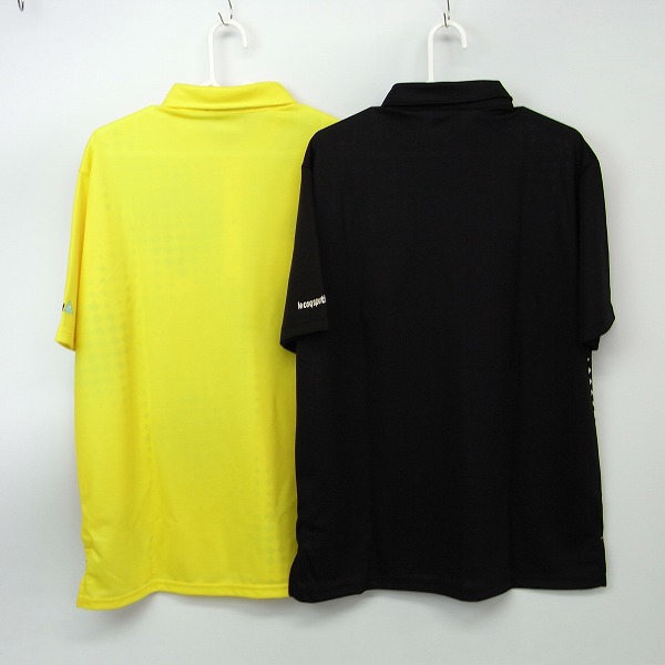 実際に弊社で買取させて頂いたle coq sportif/ルコックスポルティフ ゴルフウェア 半袖 ロゴ刺繍 ポロシャツ 2点セット/Lの画像 1枚目