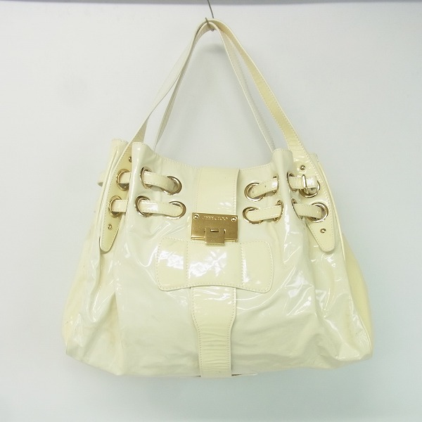 実際に弊社で買取させて頂いたJimmychoo/ジミーチュウ エナメル パテントショルダーバッグ