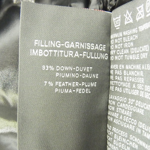 実際に弊社で買取させて頂いた【未使用】HYDROGEN×DUVETICA/ハイドロゲン×デュベティカ   ブラックカモ ダウンベスト 21D002/50の画像 6枚目