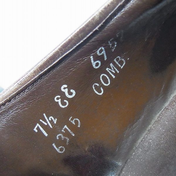 実際に弊社で買取させて頂いたAllen Edmonds/アレンエドモンズ ウィングチップ レザーシューズ 7.5EEの画像 5枚目