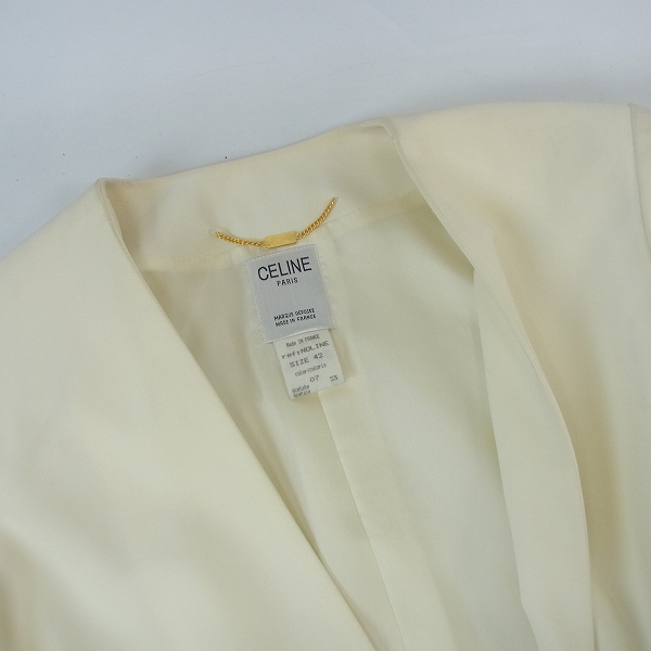実際に弊社で買取させて頂いたCELINE/セリーヌ NOLINE アセテート混 ジャケット/42の画像 4枚目