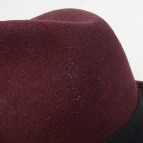 実際に弊社で買取させて頂いたCA4LA/カシラ×HOWL コラボ メルトンウール 中折ハット Mの画像 7枚目