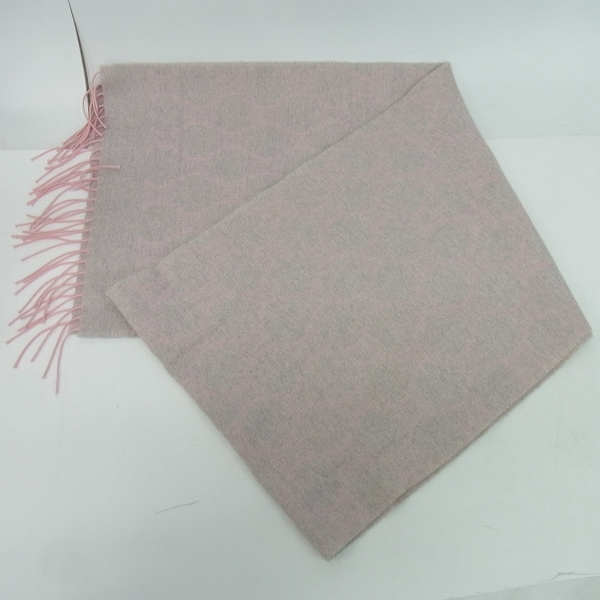 実際に弊社で買取させて頂いたCELINE/セリーヌ ロゴ総柄/フリンジ ウールマフラーの画像 1枚目